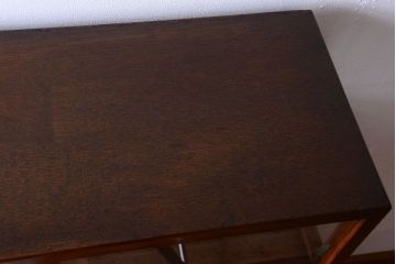 レトロ家具　和製アンティーク　モールガラス入り!大ぶりなレトロ本箱(ブックケース)(2)