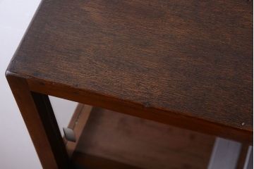 レトロ家具　和製アンティーク　モールガラス入り!大ぶりなレトロ本箱(ブックケース)(2)