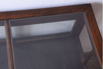 アンティーク家具　大正ロマン　古いタバコ屋のモダンな脚付きアンティークガラスケース