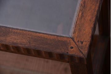 アンティーク家具　大正ロマン　古いタバコ屋のモダンな脚付きアンティークガラスケース