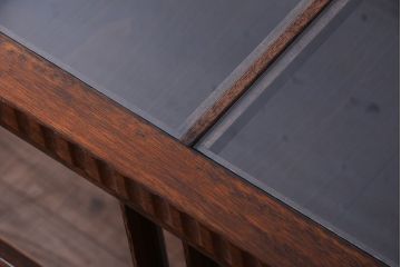 アンティーク家具　大正ロマン　古いタバコ屋のモダンな脚付きアンティークガラスケース