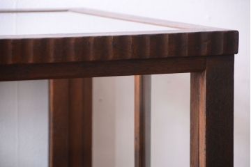アンティーク家具　大正ロマン　古いタバコ屋のモダンな脚付きアンティークガラスケース