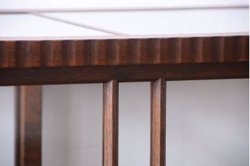 アンティーク家具　大正ロマン　古いタバコ屋のモダンな脚付きアンティークガラスケース