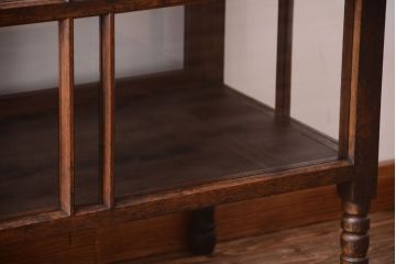 アンティーク家具　大正ロマン　古いタバコ屋のモダンな脚付きアンティークガラスケース