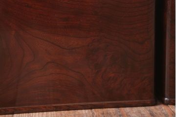 アンティーク雑貨　古民具・骨董　漆塗り!古い欅材のアンティーク角火鉢2つセット