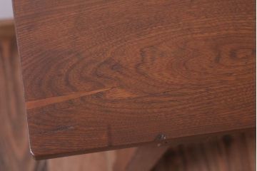 レトロ家具　昭和レトロ　古い木のシンプルな薄型サイドテーブル(平机・コンソールテーブル)