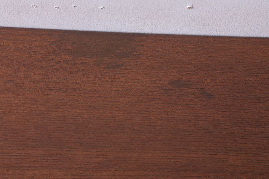 レトロ家具　昭和レトロ　古い木のシンプルな薄型サイドテーブル(平机・コンソールテーブル)