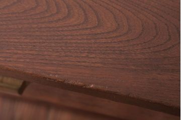 レトロ家具　昭和レトロ　古い木のシンプルな薄型サイドテーブル(平机・コンソールテーブル)