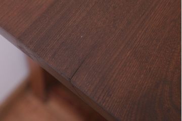 レトロ家具　昭和レトロ　古い木のシンプルな薄型サイドテーブル(平机・コンソールテーブル)