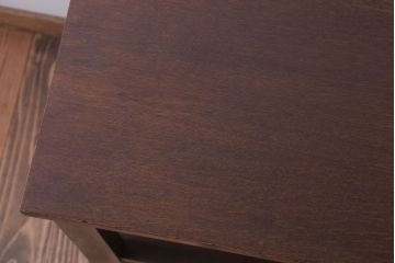 アンティーク家具　アンティーク　古いナラ材製のシンプルなサイドテーブル