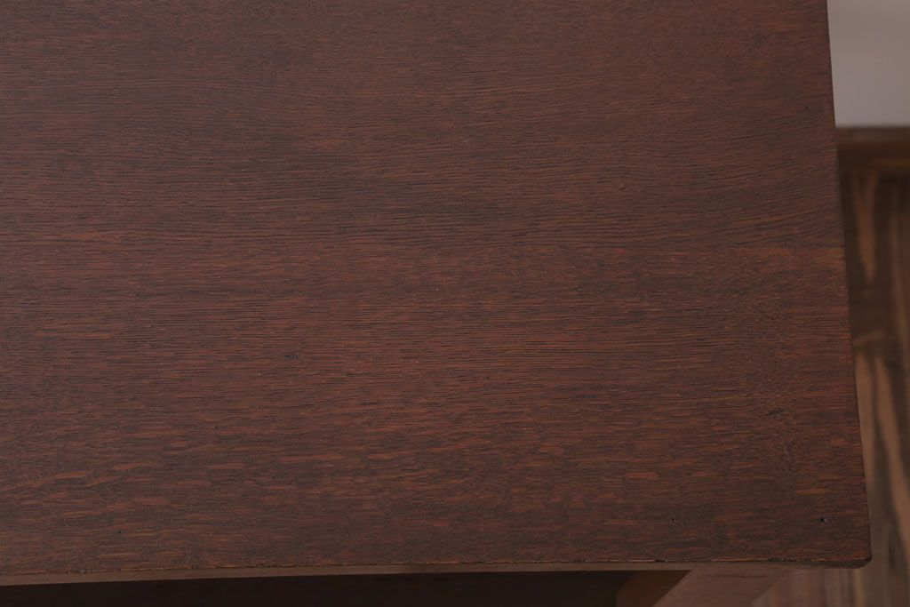 アンティーク家具　アンティーク　古いナラ材製のシンプルなサイドテーブル