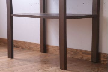 アンティーク家具　アンティーク　古いナラ材製のシンプルなサイドテーブル