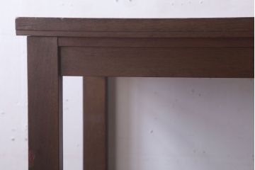 アンティーク家具　アンティーク　古いナラ材製のシンプルなサイドテーブル