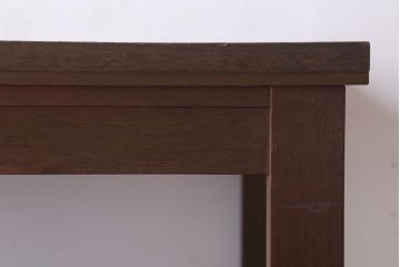 アンティーク家具　アンティーク　古いナラ材製のシンプルなサイドテーブル