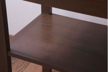 アンティーク家具　アンティーク　古いナラ材製のシンプルなサイドテーブル