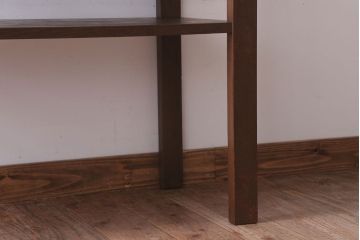 アンティーク家具　アンティーク　古いナラ材製のシンプルなサイドテーブル