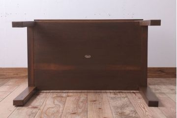 アンティーク家具　アンティーク　古いナラ材製のシンプルなサイドテーブル