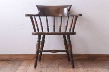 ヴィンテージ家具　ビンテージキツツキ　飛騨産業　アームチェア(ウィンザーチェア・キャプテンチェア、ウインザーチェア)(2)