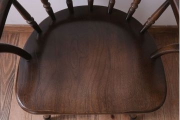 ヴィンテージ家具　ビンテージキツツキ　飛騨産業　アームチェア(ウィンザーチェア・キャプテンチェア、ウインザーチェア)(2)