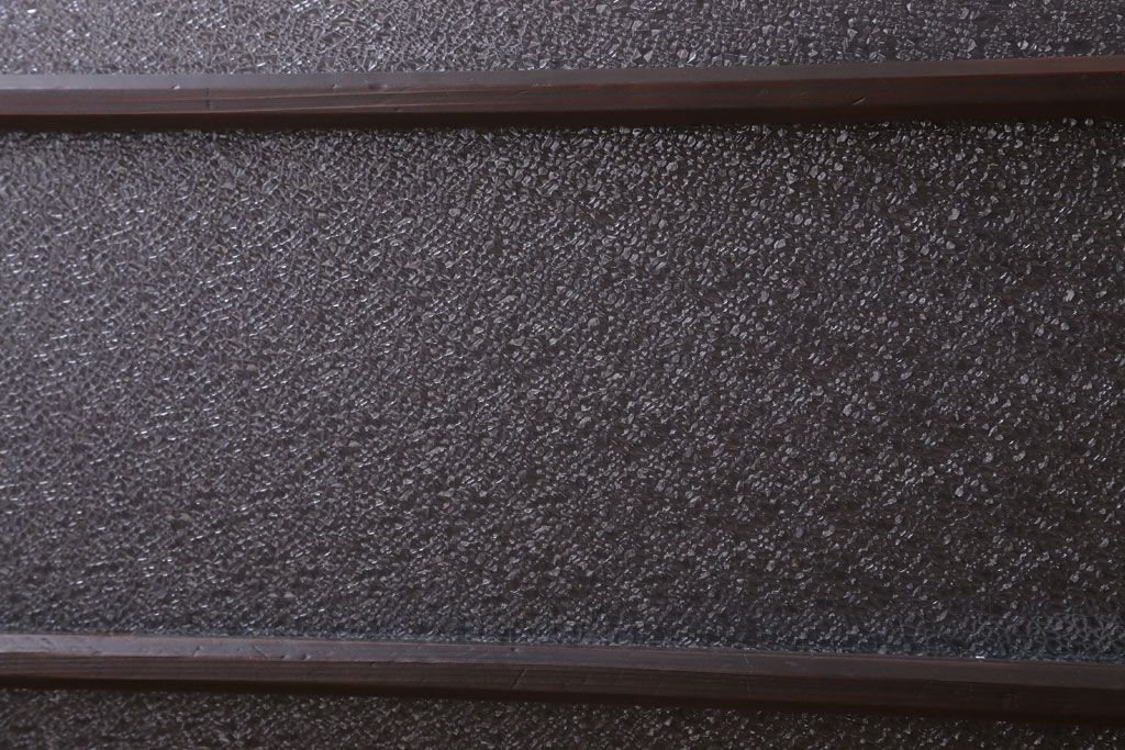 アンティーク　レトロな古い木味のダイヤガラス入り引き戸2枚セット(窓)