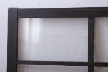 アンティーク　レトロな古い木味のガラス戸2枚セット(窓)
