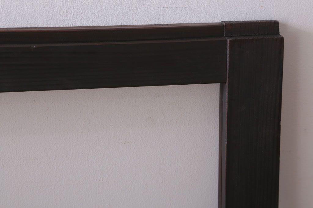 アンティーク　レトロな古い木味のガラス戸2枚セット(窓)