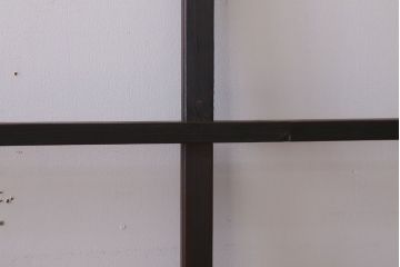 アンティーク　レトロな古い木味のガラス戸2枚セット(窓)