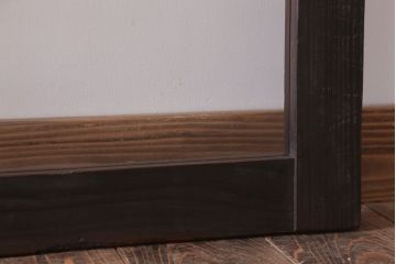 アンティーク　レトロな古い木味のガラス戸2枚セット(窓)