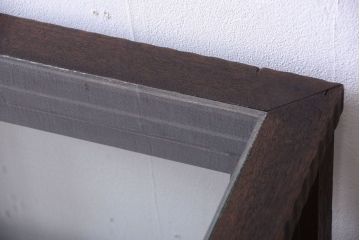 アンティーク家具　大正ロマン　古いタバコ屋のモダンな脚付きアンティークガラスケース(2)