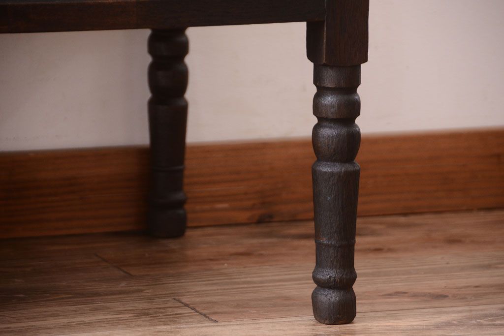 アンティーク家具　大正ロマン　古いタバコ屋のモダンな脚付きアンティークガラスケース(2)