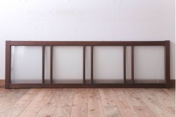 昭和レトロ　ダイヤガラス・すりガラス入り!古い木製の明り取り(1)