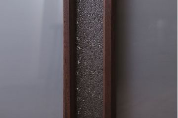 昭和レトロ　ダイヤガラス・すりガラス入り!古い木製の明り取り(1)