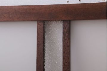 昭和レトロ　ダイヤガラス・すりガラス入り!古い木製の明り取り(1)