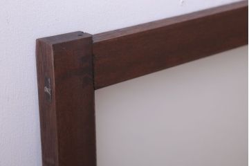 昭和レトロ　ダイヤガラス・すりガラス入り!古い木製の明り取り(2)