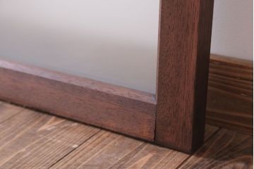 昭和レトロ　ダイヤガラス・すりガラス入り!古い木製の明り取り(2)