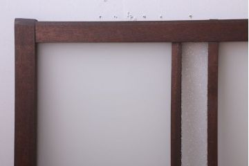 昭和レトロ　ダイヤガラス・すりガラス入り!古い木製の明り取り(2)