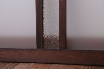 昭和レトロ　ダイヤガラス・すりガラス入り!古い木製の明り取り(2)