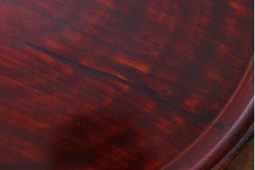 古民具・骨董　大正〜昭和期　欅一枚板!刳り貫き丸盆(1)