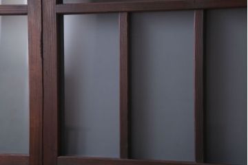 古民具・骨董　すりガラス入り!アンティークガラス戸2枚セット