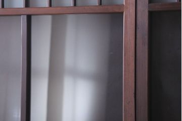 古民具・骨董　すりガラス入り!アンティークガラス戸2枚セット