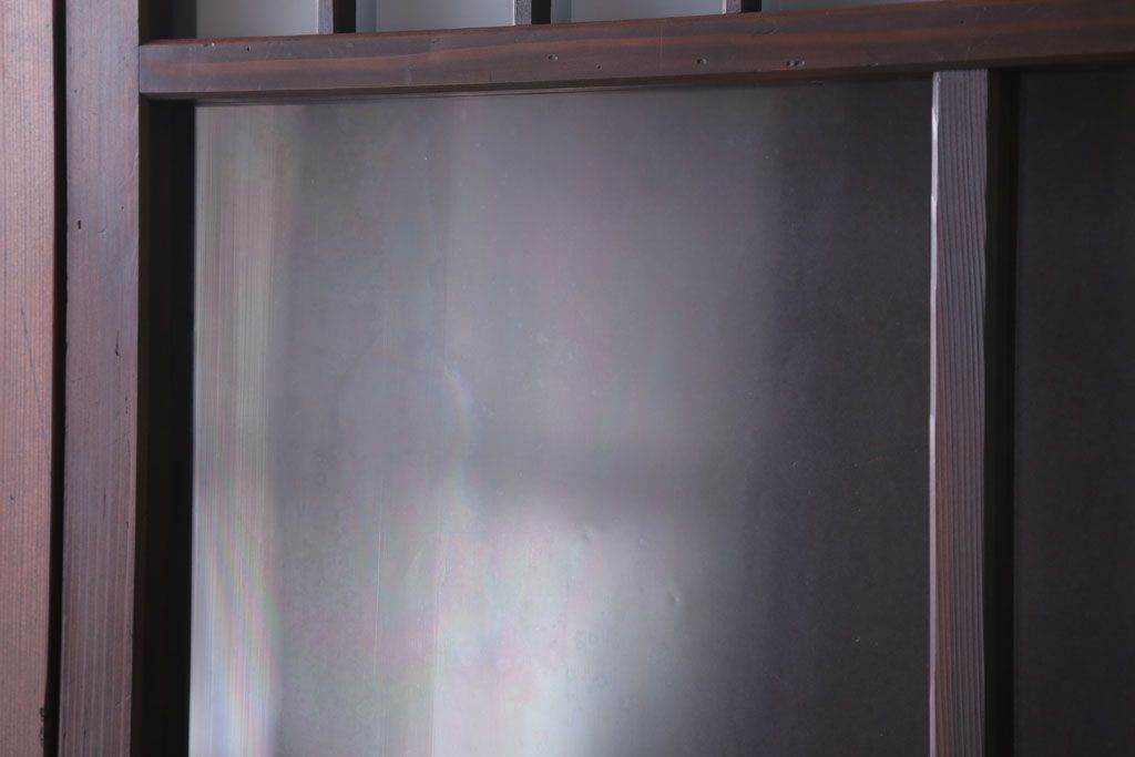 古民具・骨董　すりガラス入り!アンティークガラス戸2枚セット