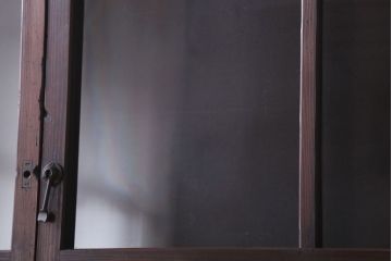 古民具・骨董　すりガラス入り!アンティークガラス戸2枚セット