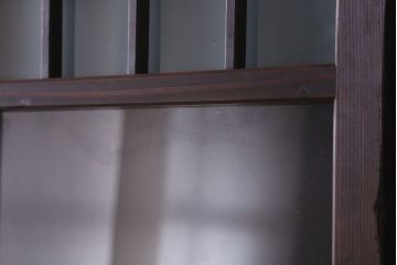 古民具・骨董　すりガラス入り!アンティークガラス戸2枚セット