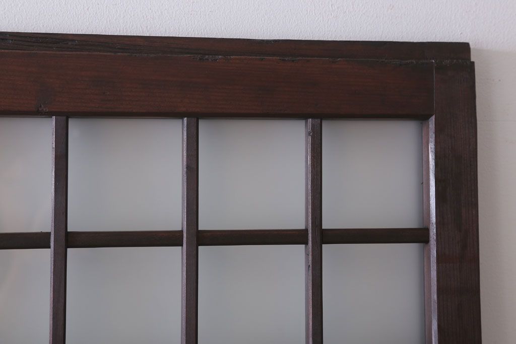 古民具・骨董　すりガラス入り!アンティークガラス戸2枚セット