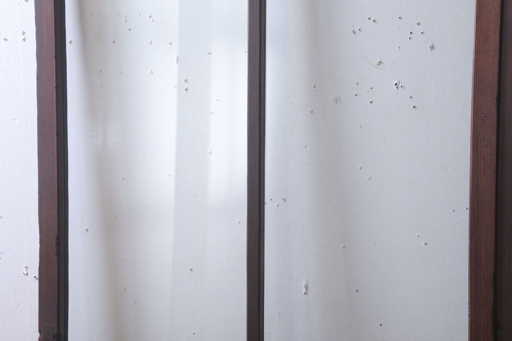 古民具・骨董　すりガラス入り!アンティークガラス戸2枚セット