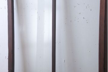 古民具・骨董　すりガラス入り!アンティークガラス戸2枚セット