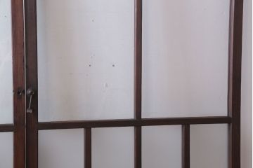 古民具・骨董　すりガラス入り!アンティークガラス戸2枚セット