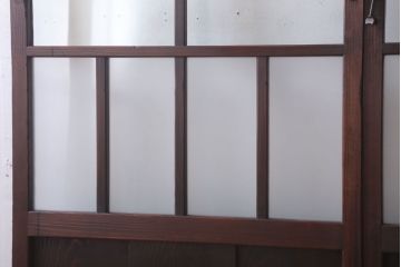 古民具・骨董　すりガラス入り!アンティークガラス戸2枚セット
