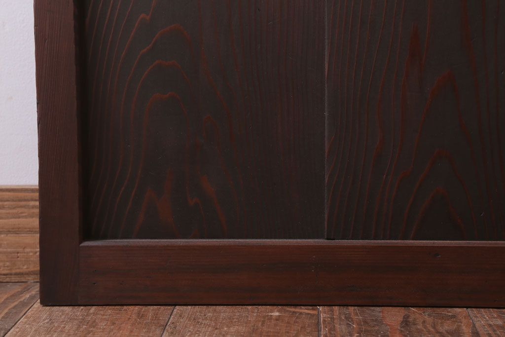 古民具・骨董　すりガラス入り!アンティークガラス戸2枚セット