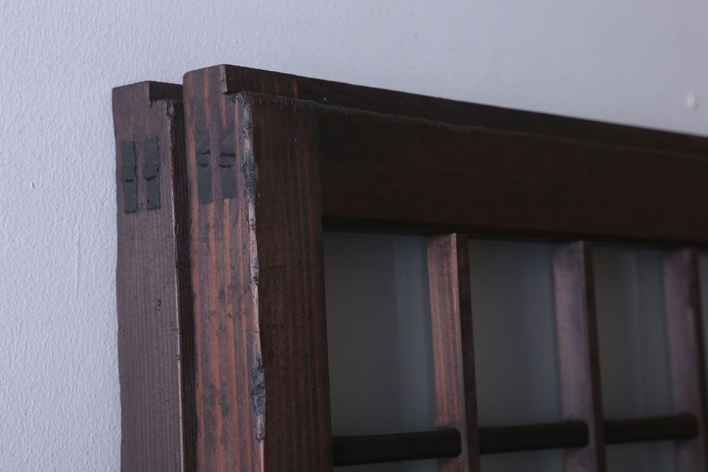 古民具・骨董　すりガラス入り!アンティークガラス戸2枚セット